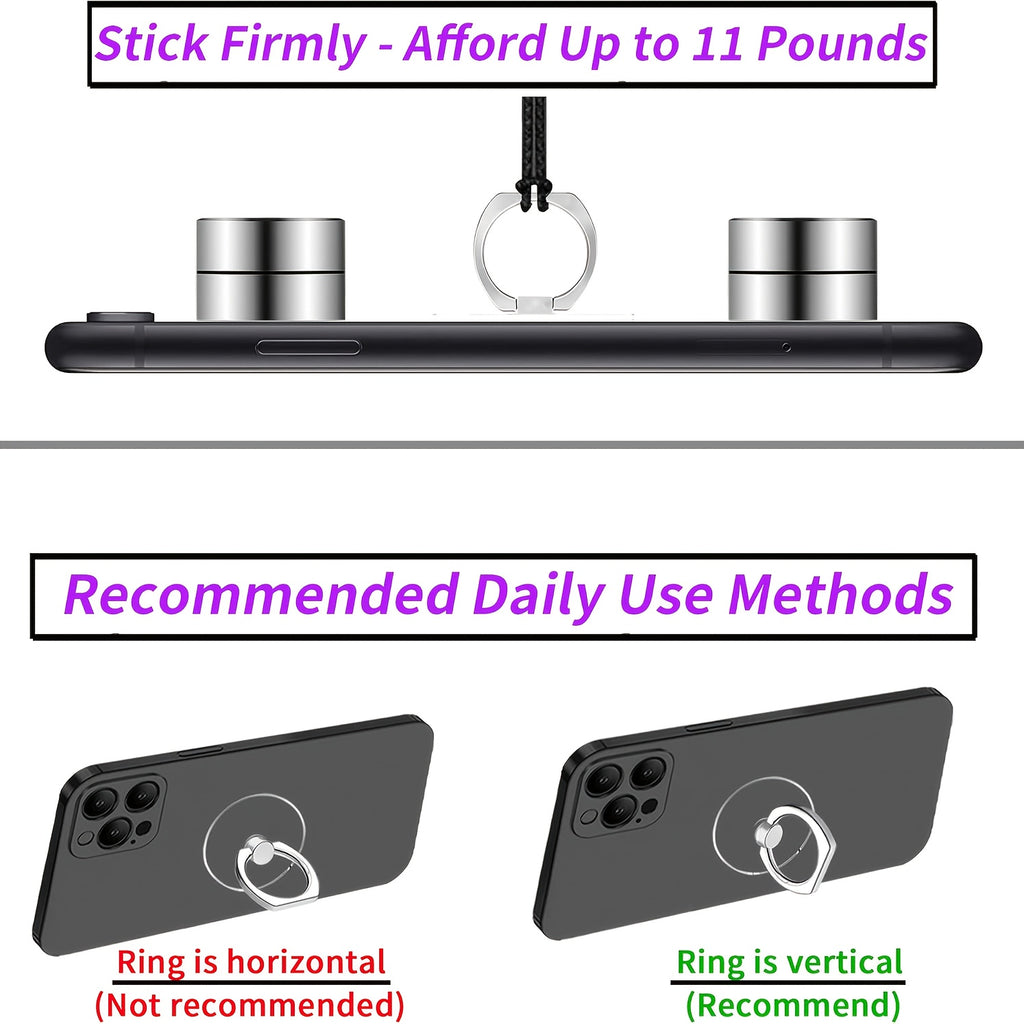 Transparent Phone Ring Holder, Portable Stand, 360° Rotatable Transparent Tablet Case Accessory Ring Mount, Suitable for All Seasons