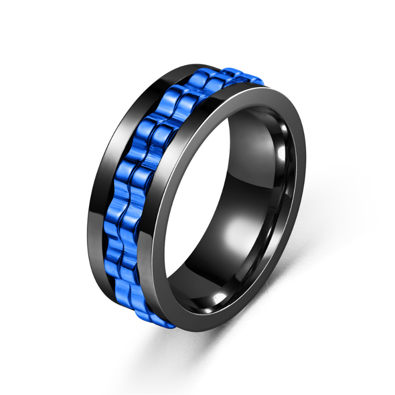 Fashion new Men's ring punk gear ring Stainless Steel Men's and Women's rotatable ring Men's party jewelry gift
