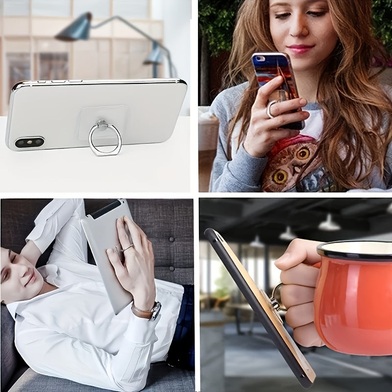 Transparent Phone Ring Holder, Portable Stand, 360° Rotatable Transparent Tablet Case Accessory Ring Mount, Suitable for All Seasons