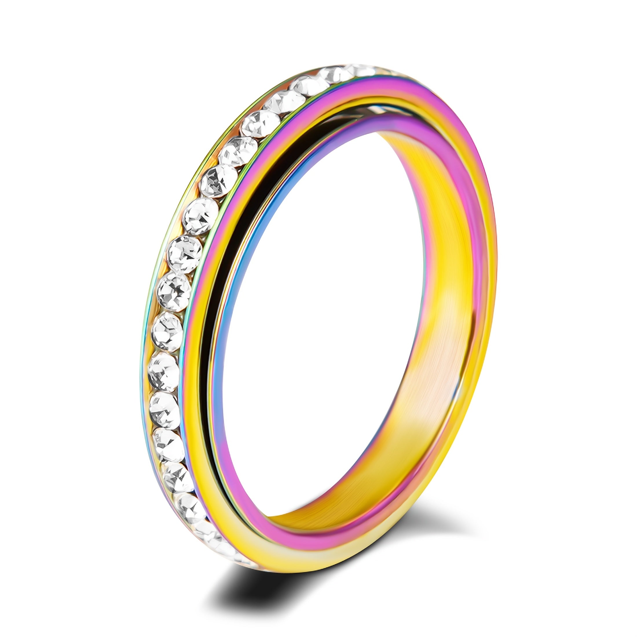 [Rotating Spin Ring] 1pc Rotating Spin Ring - Spinning Motion Jewelry, Minimalist Everyday & Party Ring for Women & Men, Durable Metallic Finish - Ideal Gift for Birthdays, Anniversaries, Formal Events - Year-Round Accessory, Versatile Fashion Piece,