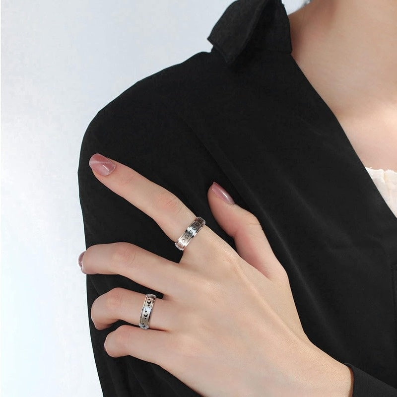 3pcs 316L 316L Stainless Steel Spinner Rings for Men & Women - Moon, Star, Flower Fidget Bands for Relax, Wedding Promise Rings, Everyday & Party Wear, Perfect Gift for Holidays, Music Festivals, Father'S Day, Thanksgiving, Easter, Relax Rings |